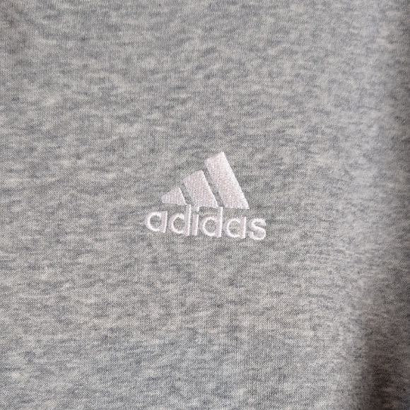 Adidas Men's Light Gray Zip-Up Hoodie - Picture 2 of 5